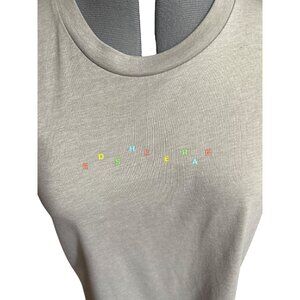 Ed Sheeran Graphic Tee Medium Beige Butterfly Garden Design Cotton Unisex